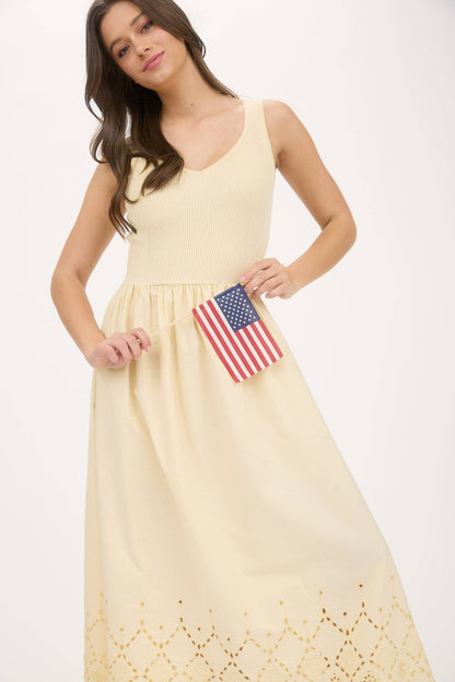 Lemon Meringue Mixed Media Daydress
