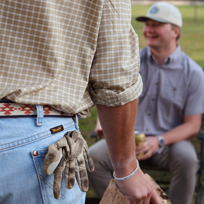 Performance Button Down: Tan