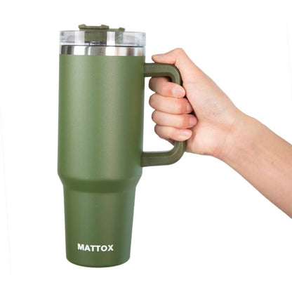 Olive Green Tumbler Cup for Men: Olive