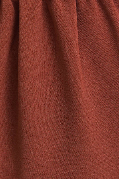 Odessa Long Sleeve V-Neck Top: Camel