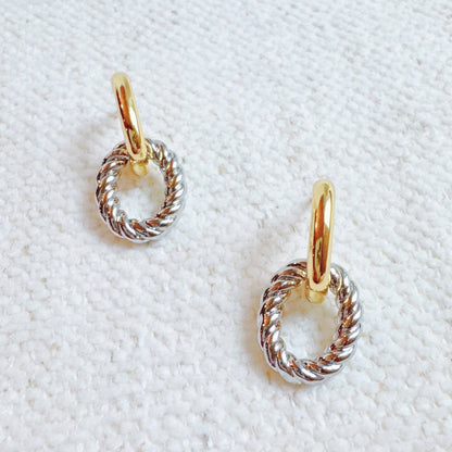 Atlas Two Toned Knocker Earrings