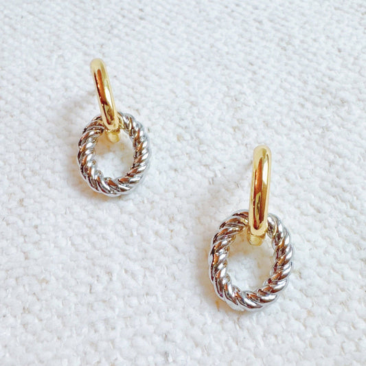 Atlas Two Toned Knocker Earrings