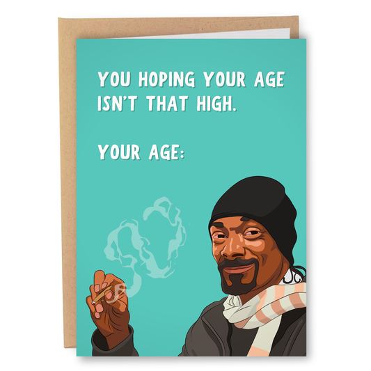 High AF Funny Rapper Birthday Card - Funny Birthday Card