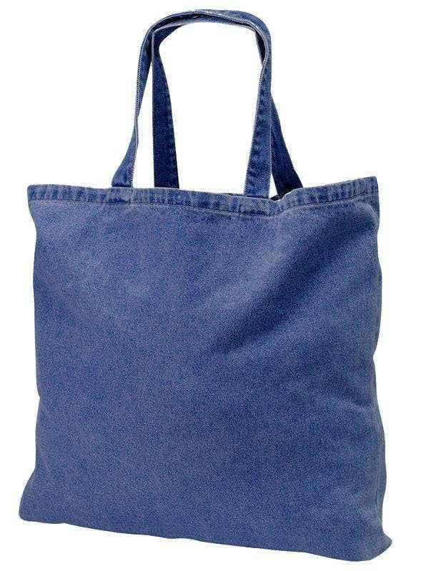 TBF Heavy Cotton Denim Convention Tote Bag - TF270: Washed Denim