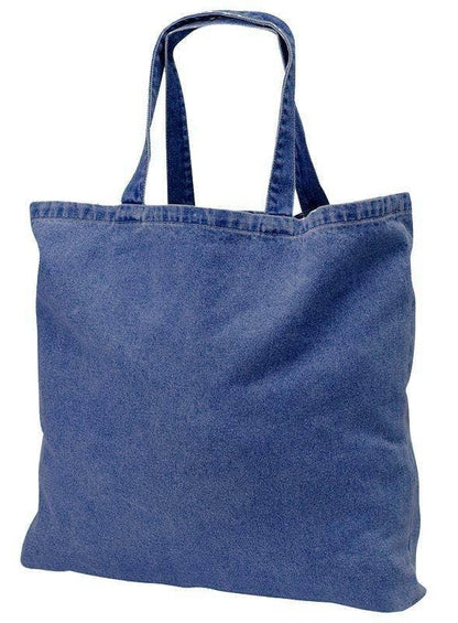 TBF Heavy Cotton Denim Convention Tote Bag - TF270: Washed Denim