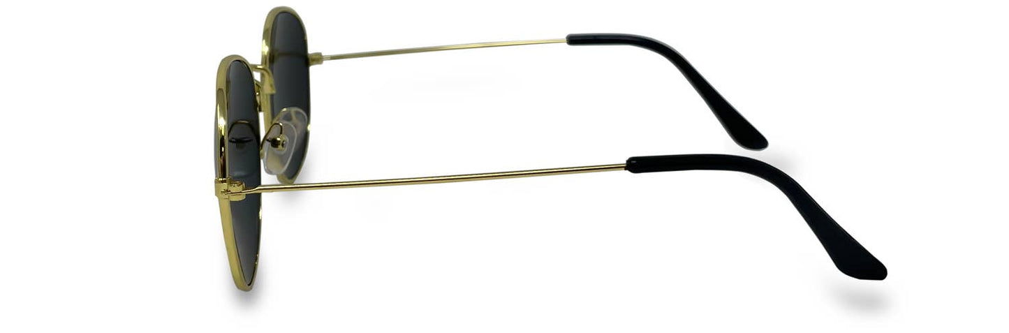 Round Sunglasses - Gold Frames/Smoke Lenses