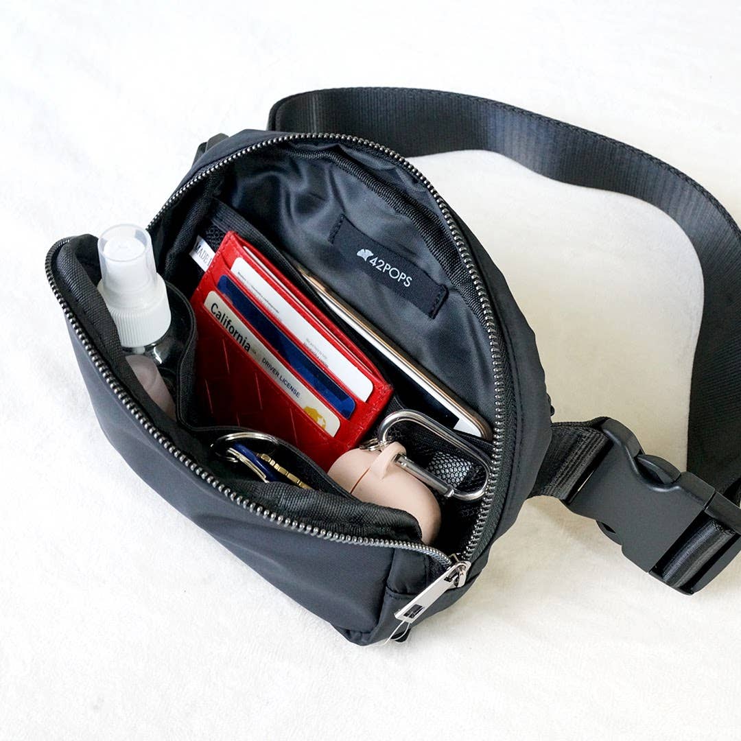 Black Crossbody Belt Bag