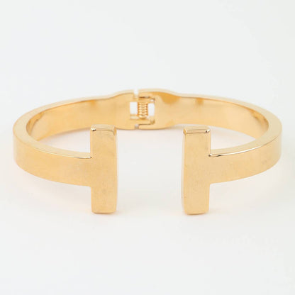 Bold Open T Cuff Bracelet: GD
