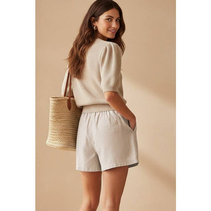 Sutton Soft Matte Pull-on Shorts: Light Tan