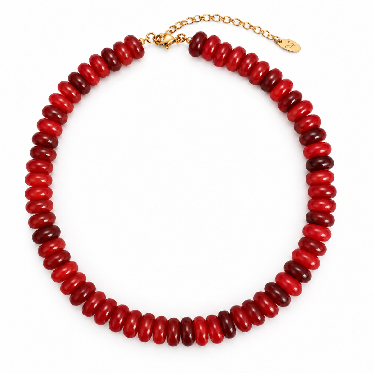 Ellison+Young Modern Resin Beaded Statement Necklace: Emerald Green