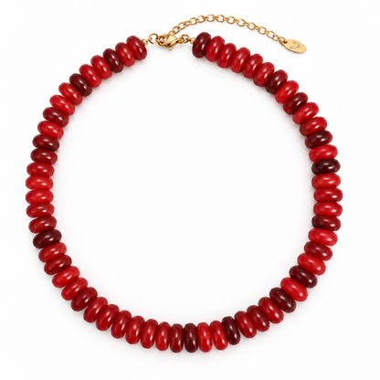 Ellison+Young Modern Resin Beaded Statement Necklace: Emerald Green
