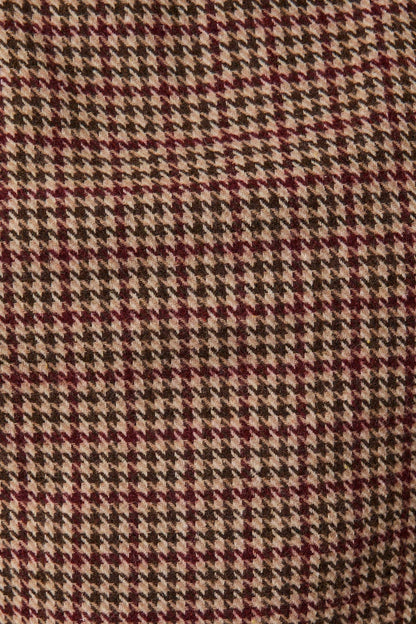 Hearth Houndstooth Mini Dress: Taupe