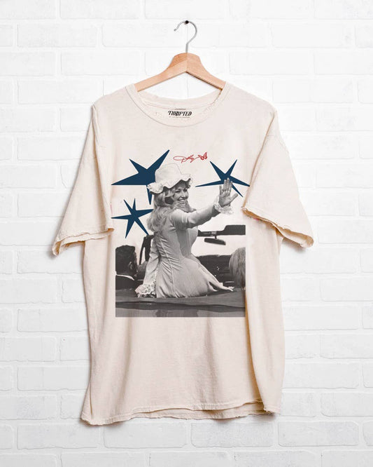 Dolly Parton All American Dolly Off White Thrifted Tee