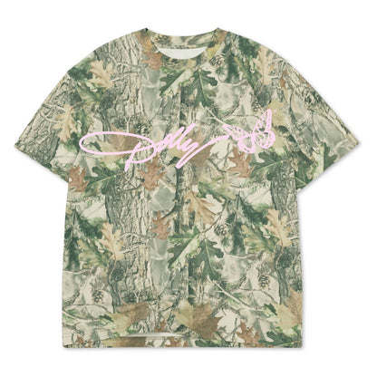 Dolly Parton Signature Script Licensed Camo Tee