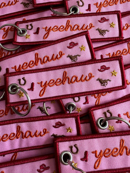 Yeehaw Icon Embroidered Keychain