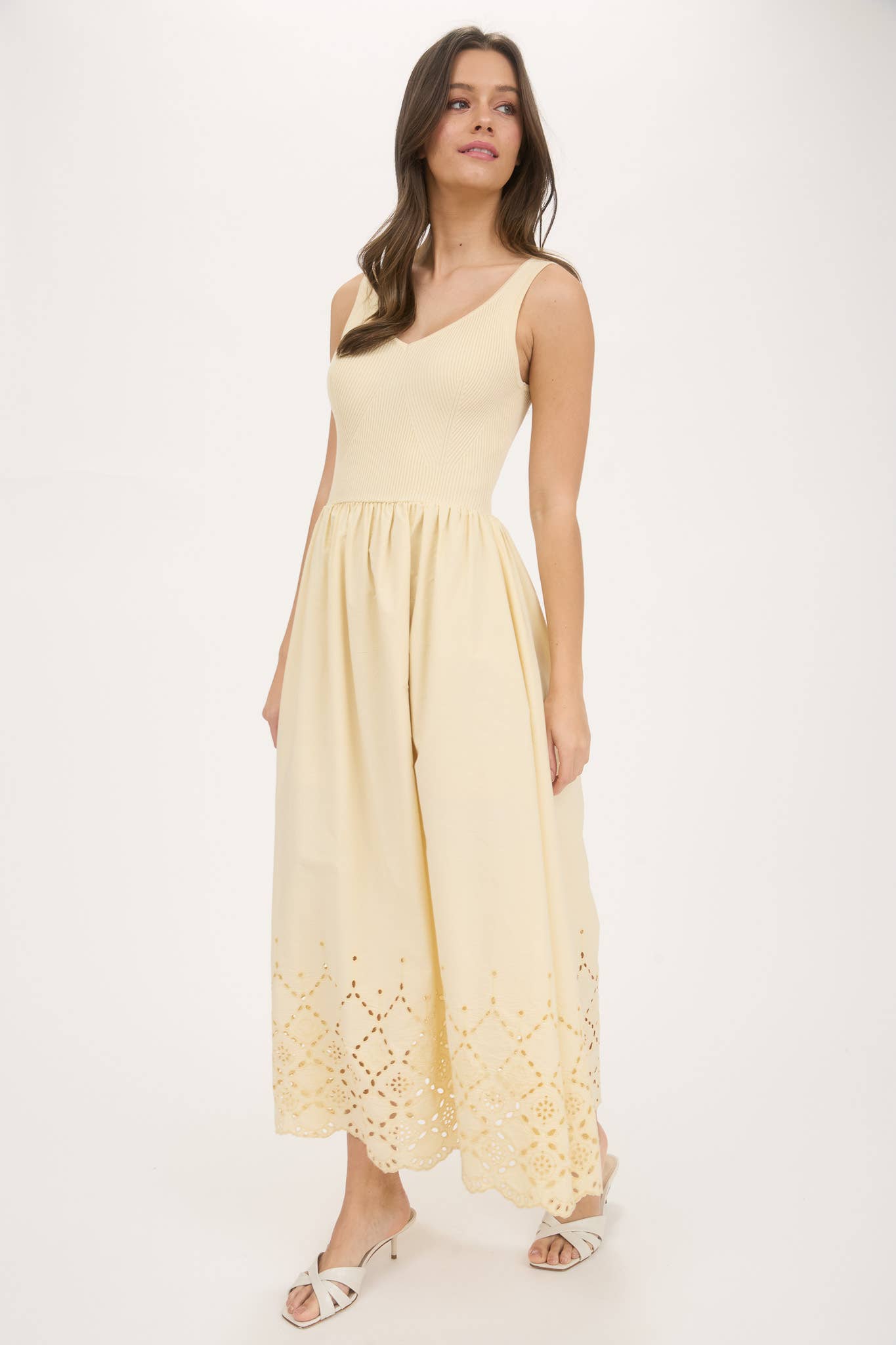 Lemon Meringue Mixed Media Daydress