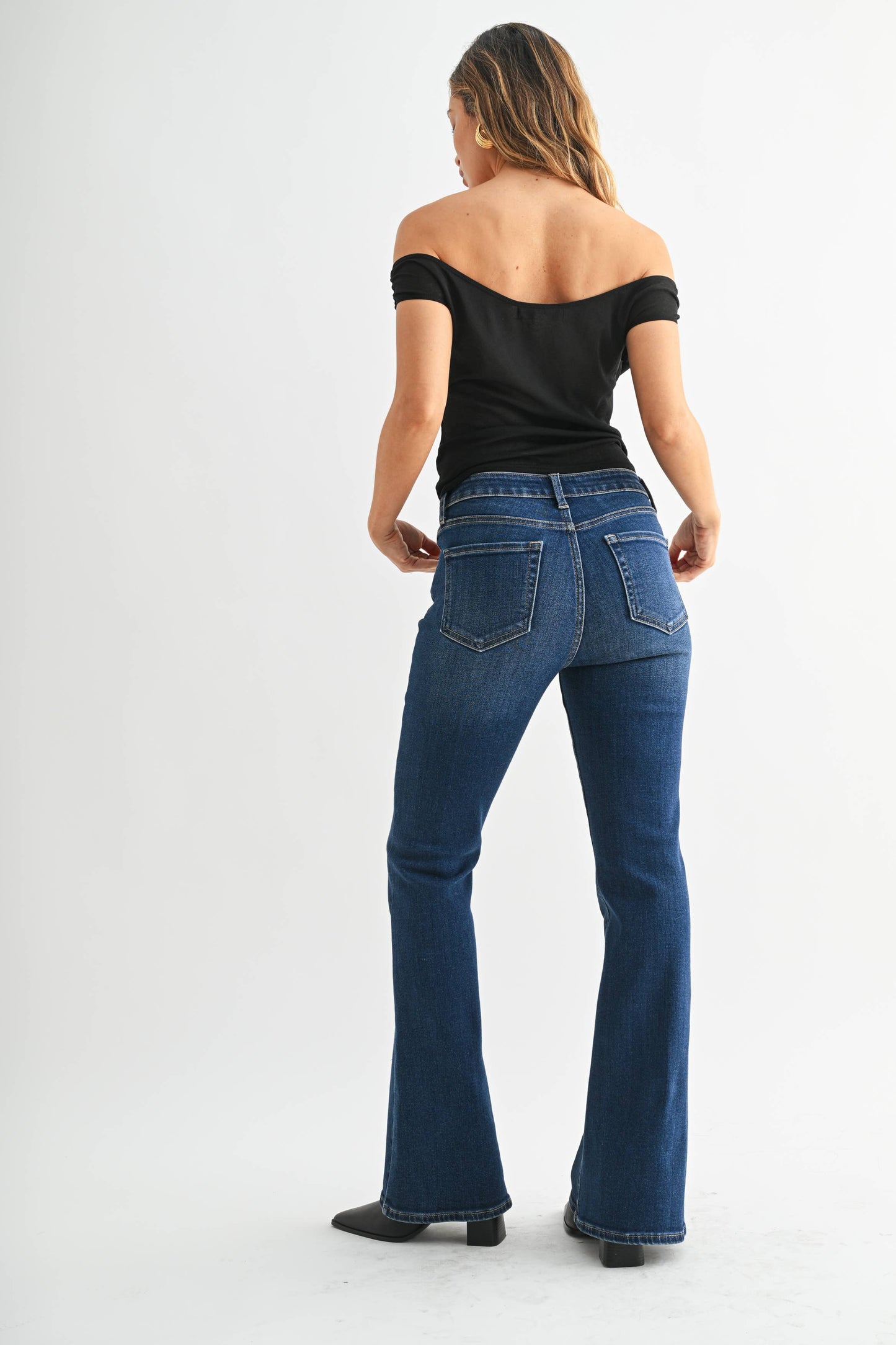 Tess Mid Rise Flare Jeans
