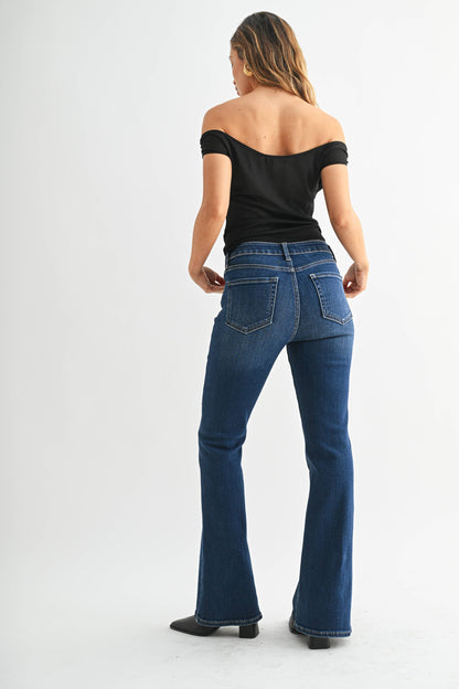 Tess Mid Rise Flare Jeans