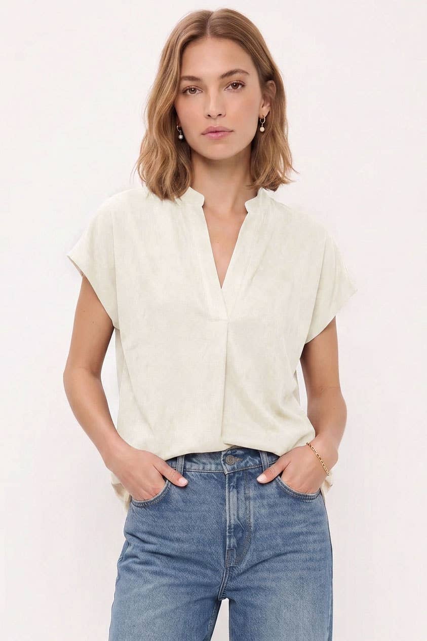 Soft Matte Drop Shoulder Blouse: Wine / S