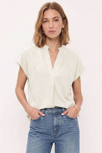 Soft Matte Drop Shoulder Blouse: Wine / S