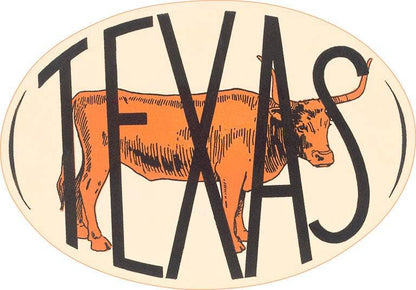 Magnet TX-630 Texas Decal with Longhorn Steer