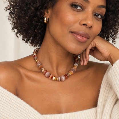 Terra Luxe Mixed Stone Bead Necklace