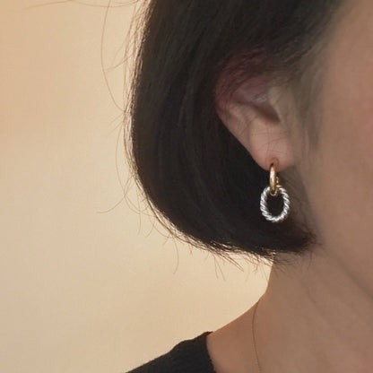 Atlas Two Toned Knocker Earrings