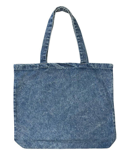 TBF Heavy Cotton Denim Convention Tote Bag - TF270: Washed Denim