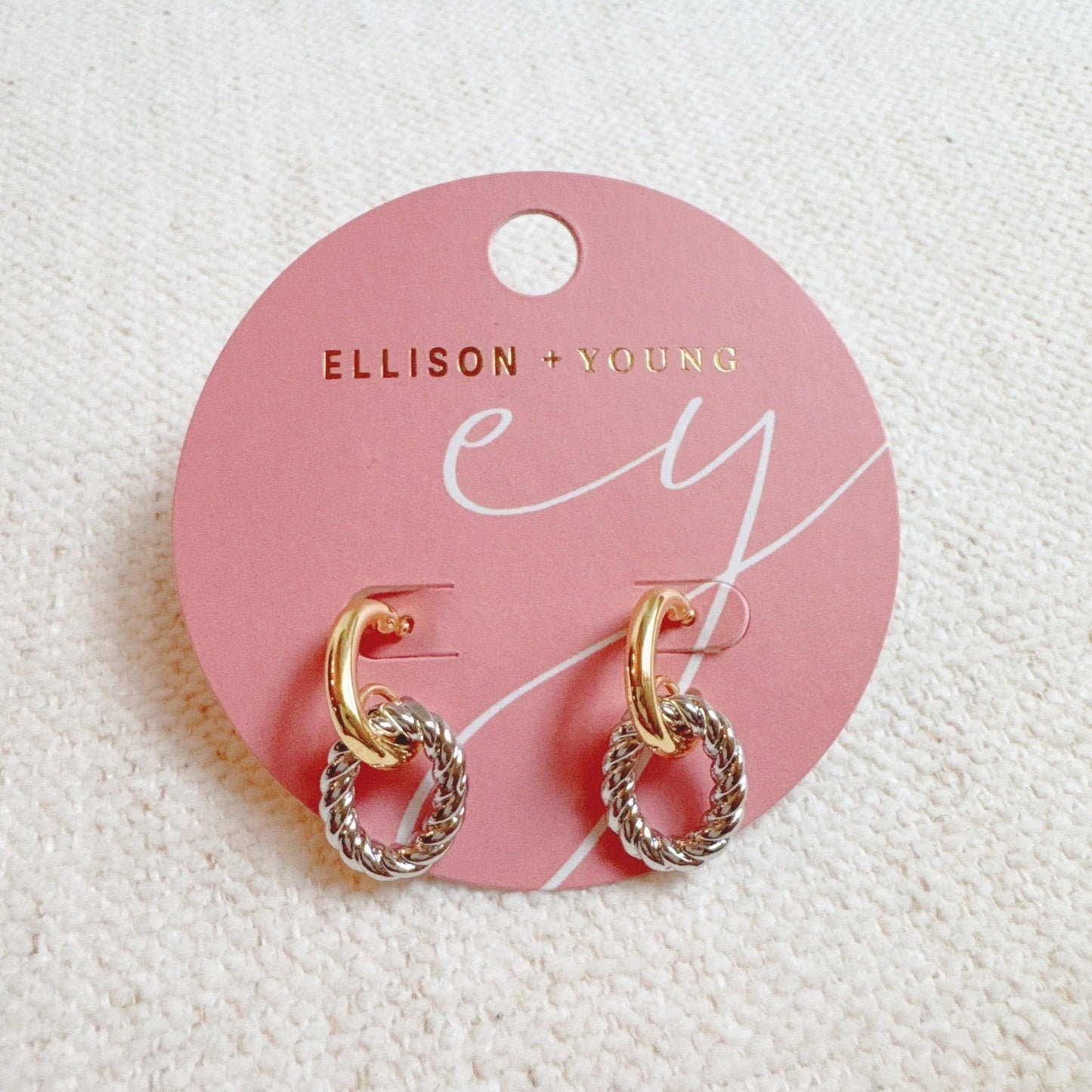 Atlas Two Toned Knocker Earrings