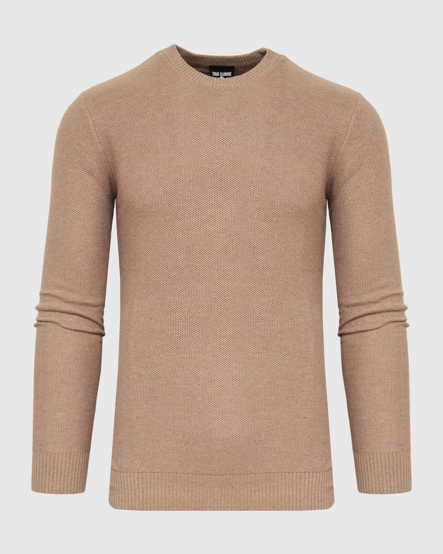 Crew Sweater | Heather Camel Pique