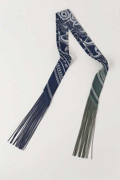 Printed Fringed Detail Scarf: 1 / One Size