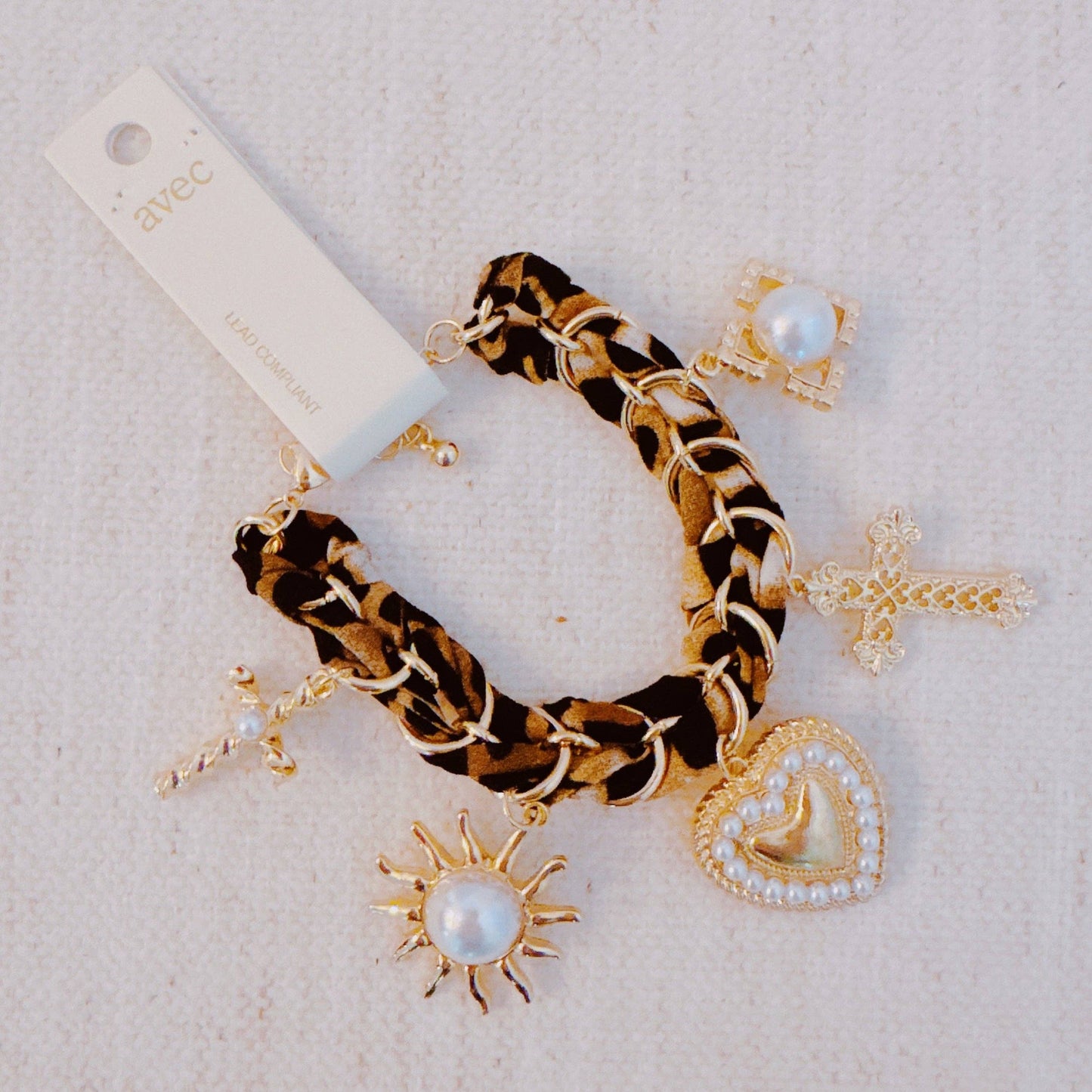 Divine Heart Charm Scarf Bracelet