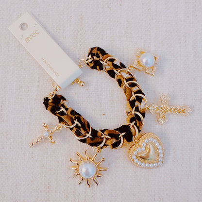 Divine Heart Charm Scarf Bracelet