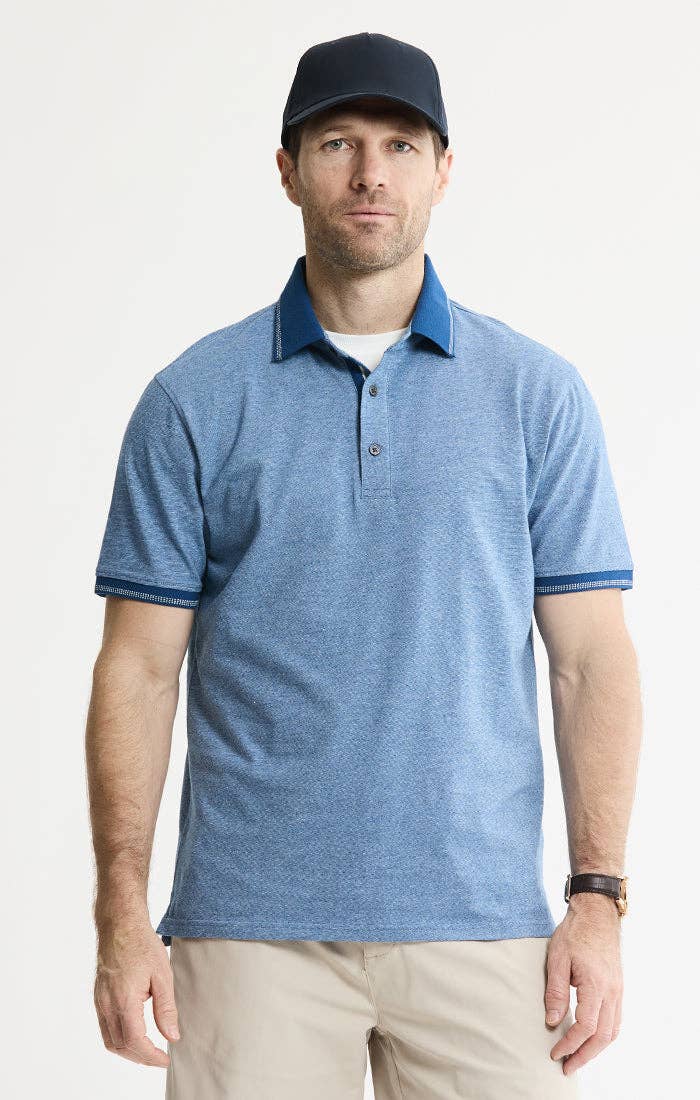 Luxe Brushed Knit Polo: GREEN / XL