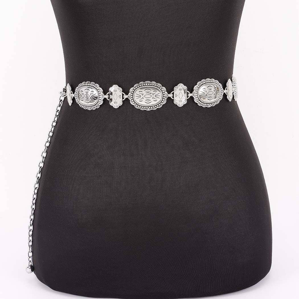 Vintage Metal Chain Belt: SL