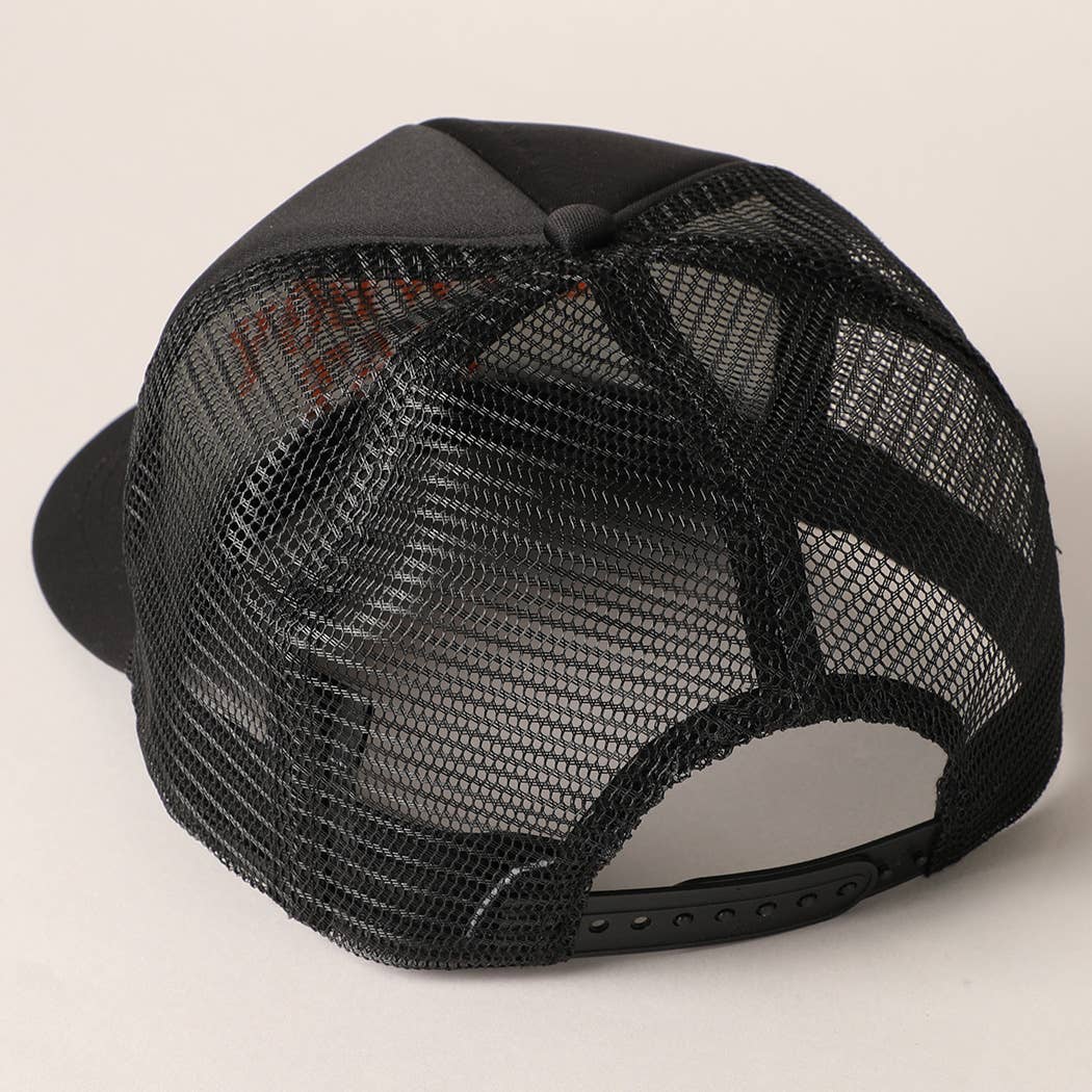 Cowboy Hat Embroidered Trucker Hat