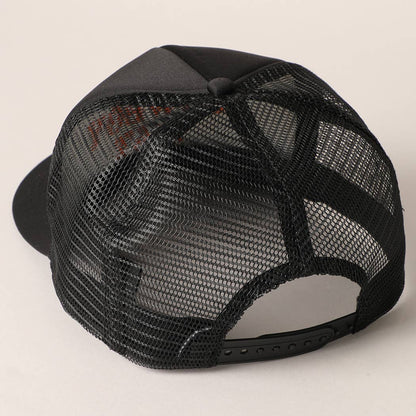 Cowboy Hat Embroidered Trucker Hat