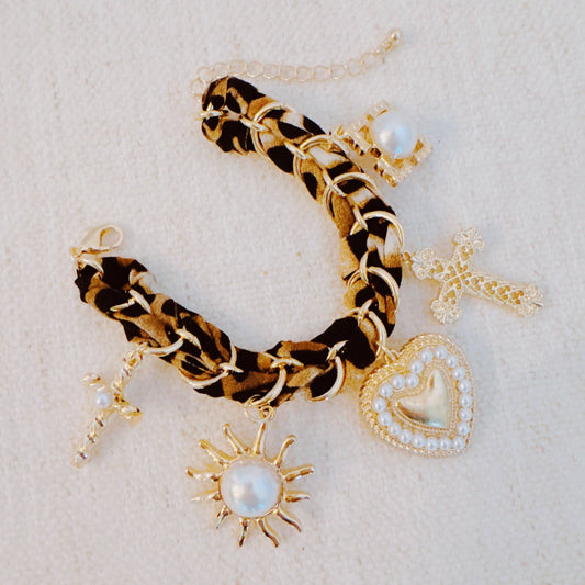 Divine Heart Charm Scarf Bracelet