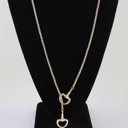 Polished Toggle Loop Box Chain Necklace: GSL