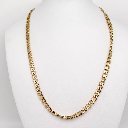 Men's Golden Stainless Steel Chain - MJ: 5mm wide and 70CM long