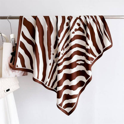 Large Vintage Zebra Print Bandana Scarf | 40SC702: ZEBRA