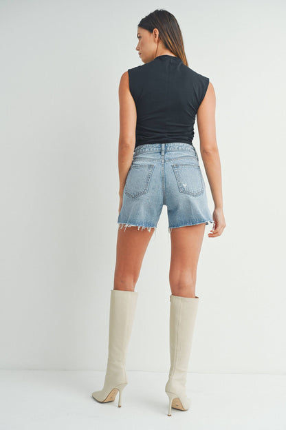 Dixie Denim Side Slit Short