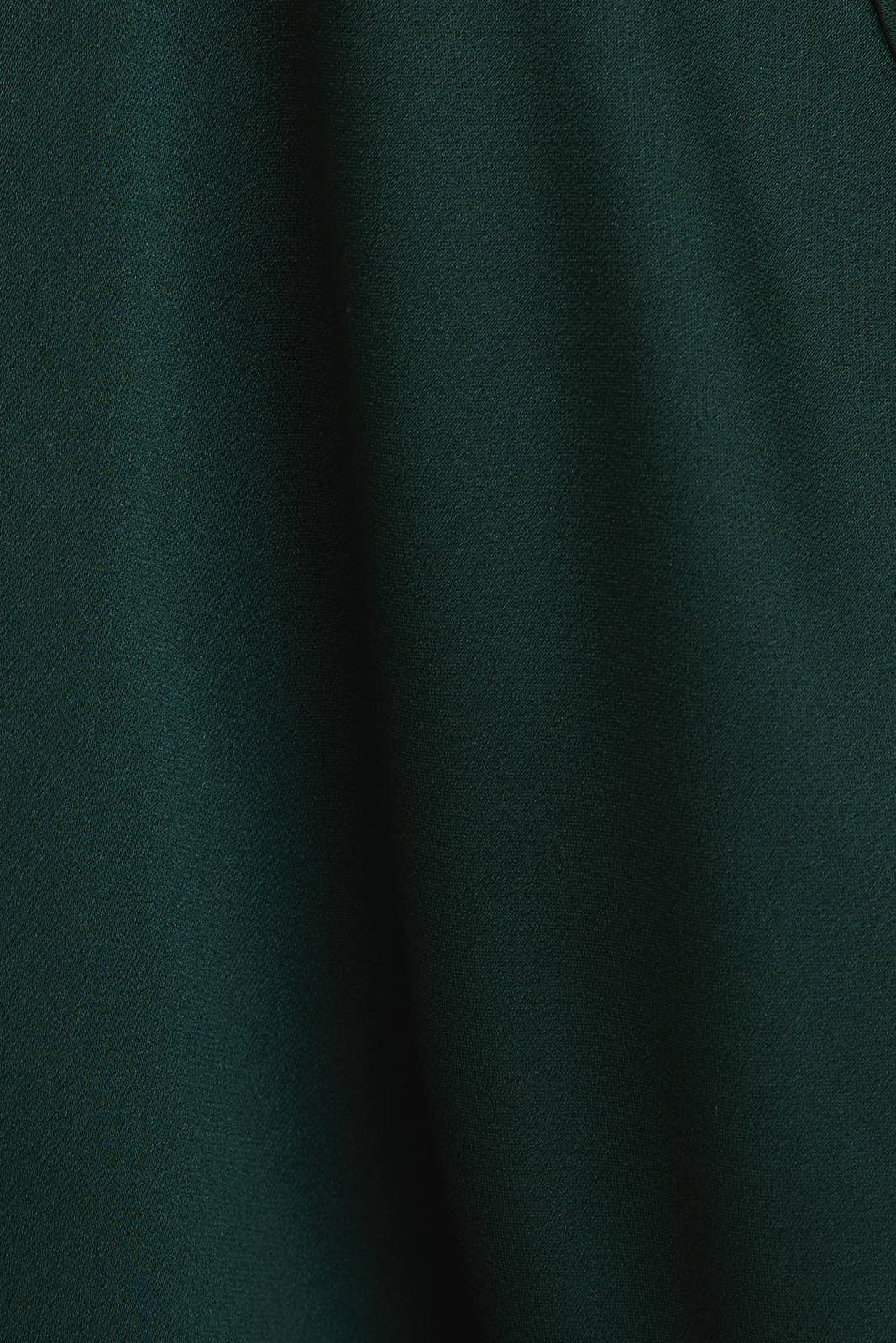 Tallulah Satin Boxy Button Down Blouse: Hunter Green