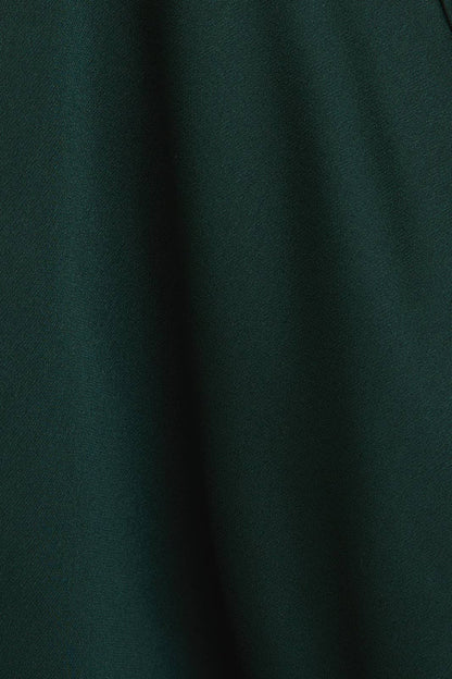 Tallulah Satin Boxy Button Down Blouse: Hunter Green