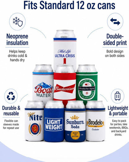 Can Cooler 8 Pack - Beer Bundle