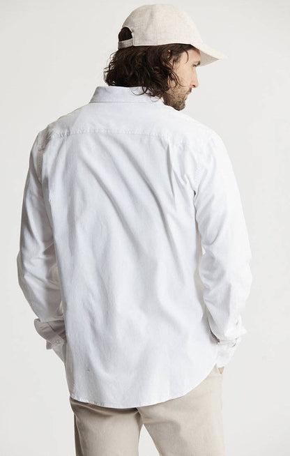 Classic Oxford Long Sleeve Shirt: WHITE / XL