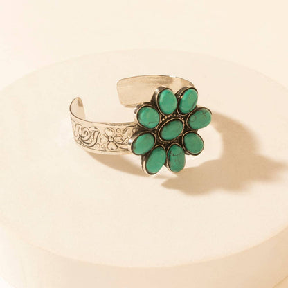 Petalstone Cuff in Steel Blue: Steel Blue