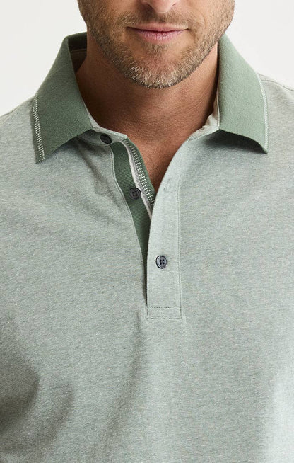Luxe Brushed Knit Polo: GREEN / 2XL