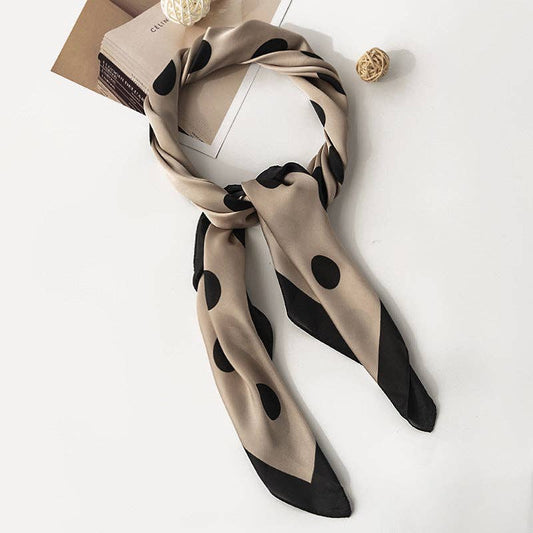 Scarvii - Pot Print Scarf Head Wrap: Grey