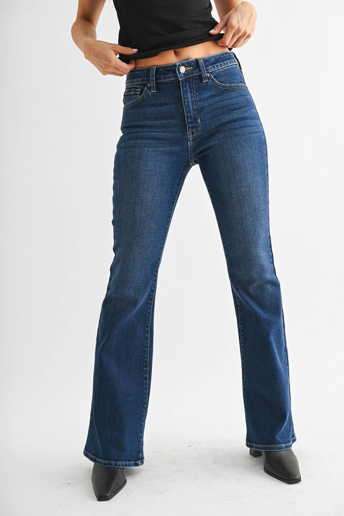 Tess Mid Rise Flare Jeans